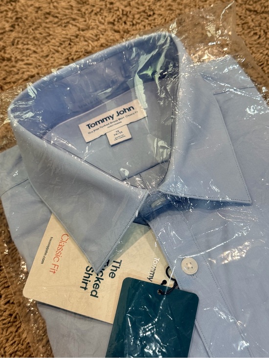 Tommy John Other - Tommy John Shirt Mens 16 34/35 Blue Stay-Tucked Classic Fit Dress